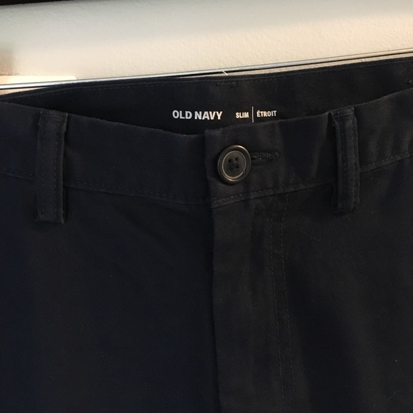 Navy Mens Slim Fit Chinos - Picture 2 of 2